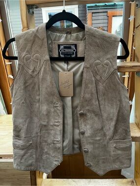 PIONEER Taupe Suede Vest - Women's Button-Front